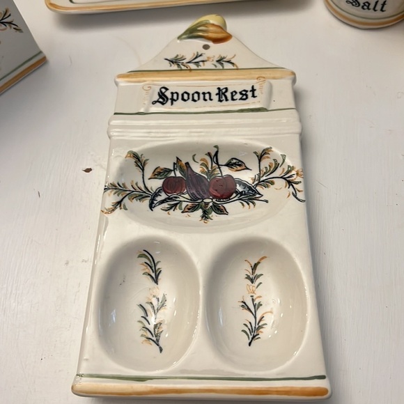 Italia by Arnart Creation Japan Salt Pepper Butter Dish Napkin Holder Spoon Rest - Picture 10 of 12